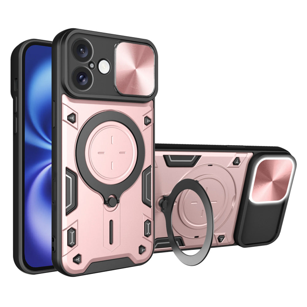 Capa para Apple iPhone 16, Techsuit, CamGuard Pro, Rosa Dourado