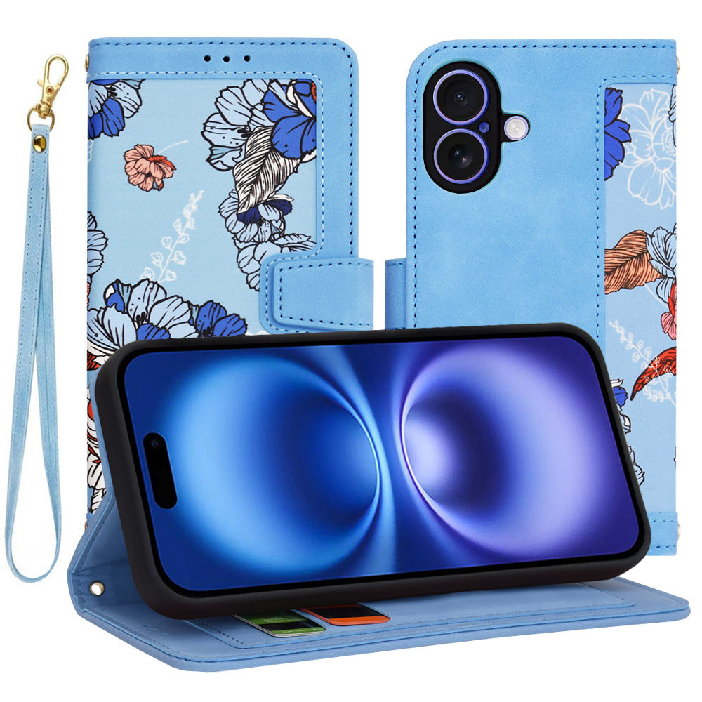 Capa para Apple iPhone 16, Techsuit, FlipCraft, Azul
