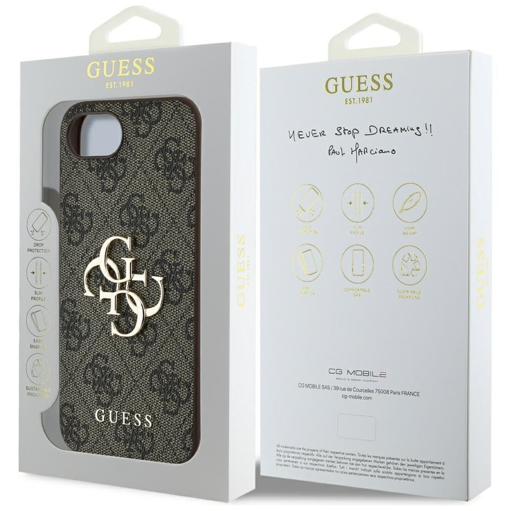 Capa para Apple iPhone 17e / 16e, Guess, 4G Big Logo, Preta