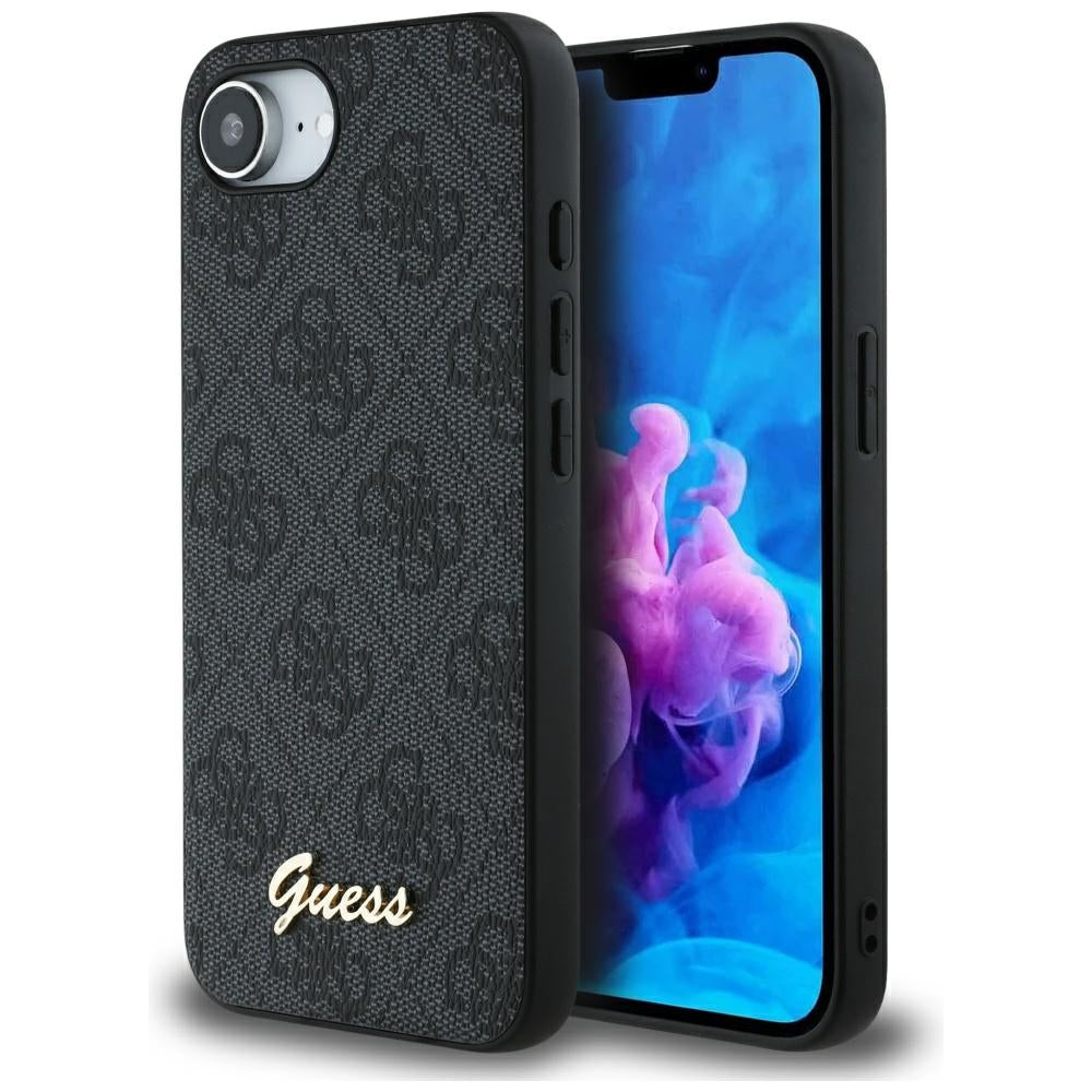 Capa para Apple iPhone 17e / 16e, Guess, 4G Script Logo, Preta