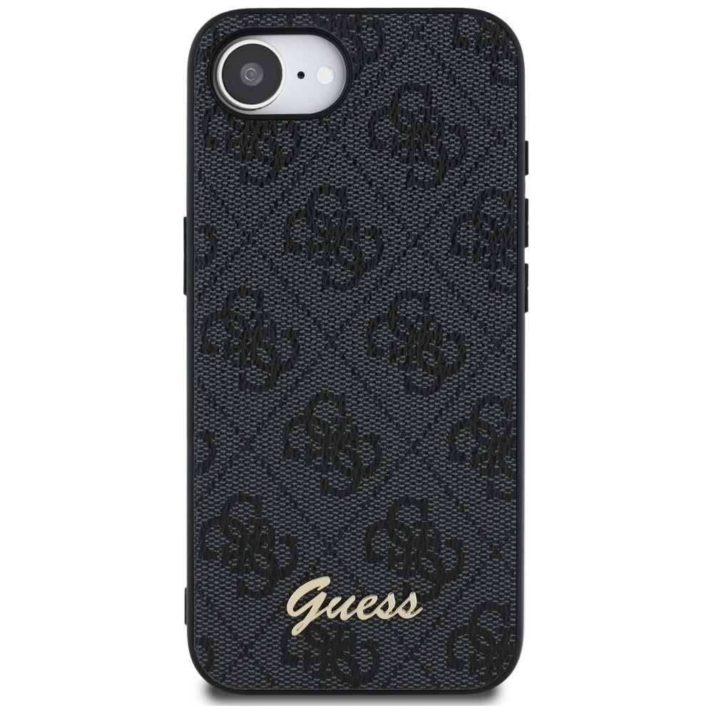 Capa para Apple iPhone 17e / 16e, Guess, 4G Script Logo, Preta