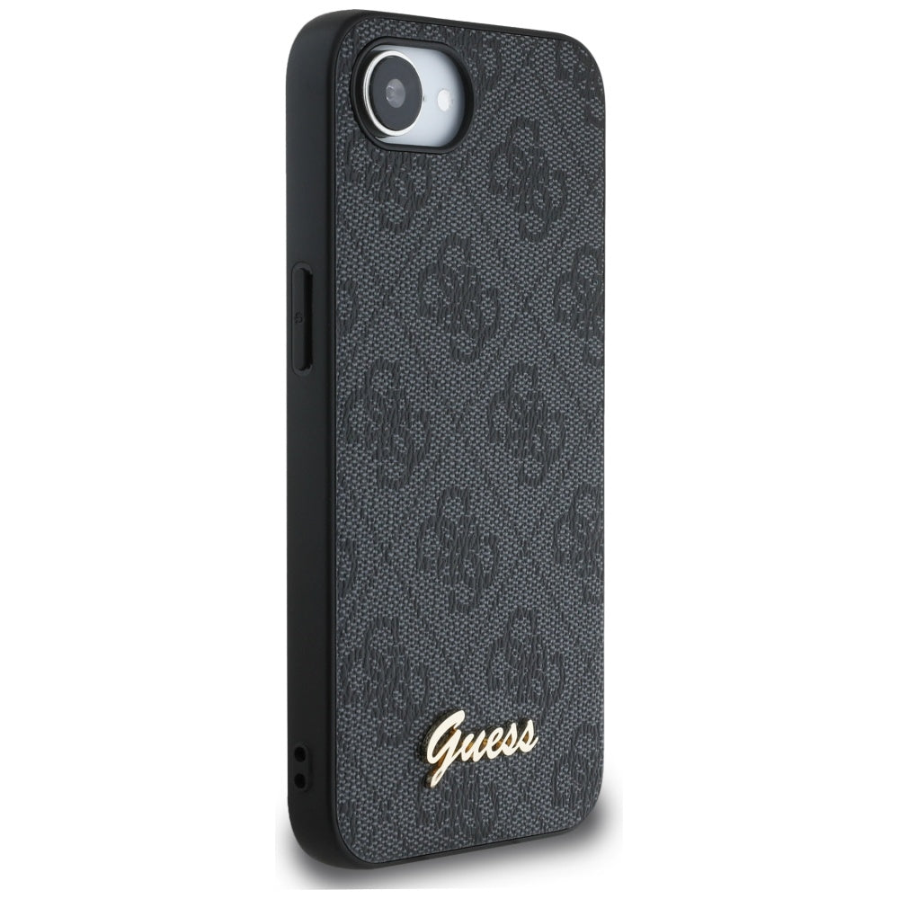 Capa para Apple iPhone 17e / 16e, Guess, 4G Script Logo, Preta