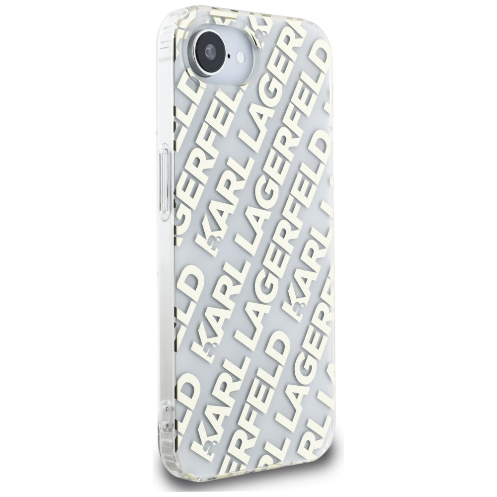 Case for Apple iPhone 17e / 16e, Karl Lagerfeld, IML Luxury Gold Fullover Logo, Gold