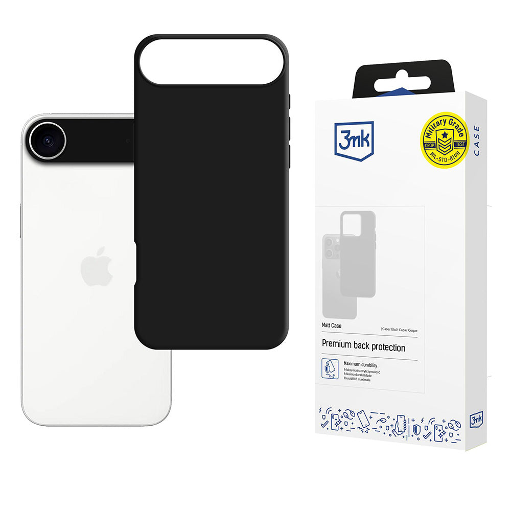 Capa para Apple iPhone 17 Air, 3MK, Preta Mate