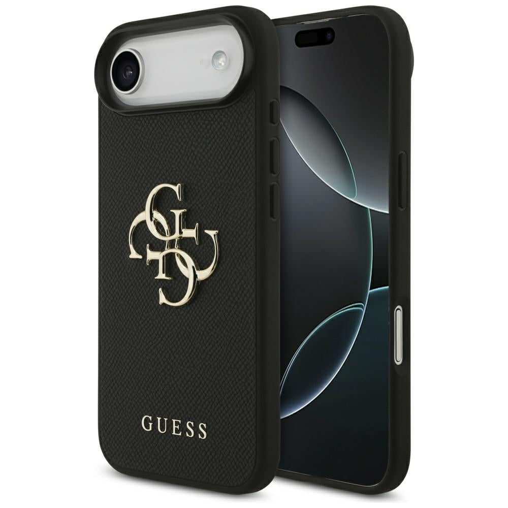 Capa para Apple iPhone 17 Air, Guess, 4G Grained Big and Classic Logo, Preta