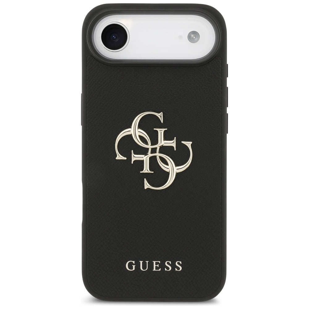 Capa para Apple iPhone 17 Air, Guess, 4G Grained Big and Classic Logo, Preta