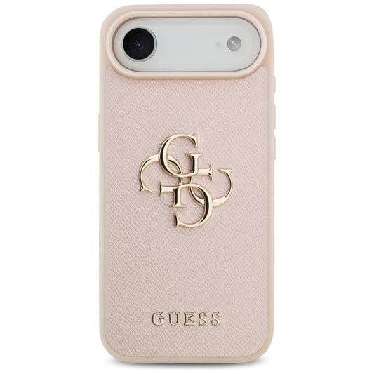 Capa para Apple iPhone 17 Air, Guess, 4G Grained Big and Classic Logo, Rosa