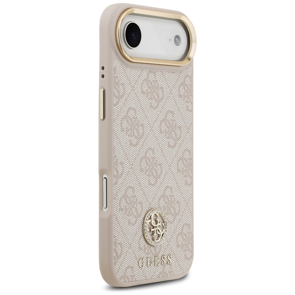 Capa para Apple iPhone 17 Air, Guess, 4G Strass Logo and Big Strap, Rosa