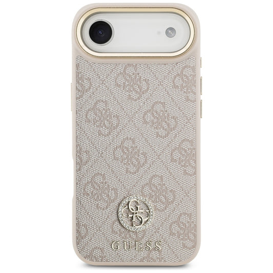 Capa para Apple iPhone 17 Air, Guess, 4G Strass Logo and Big Strap, Rosa
