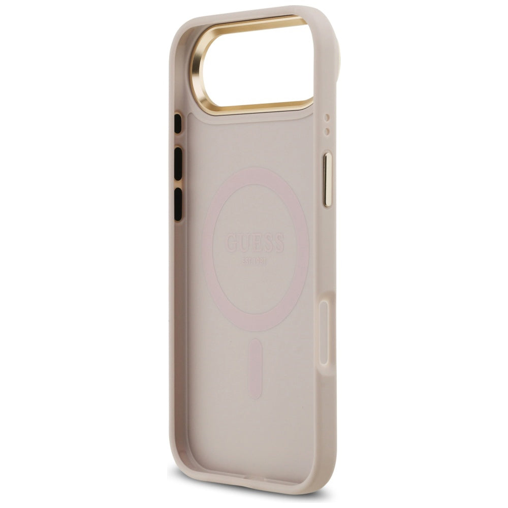 Capa para Apple iPhone 17 Air, Guess, 4G Strass Logo and Big Strap, Rosa