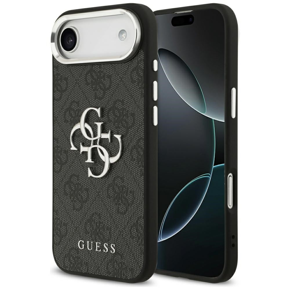 Capa para Apple iPhone 17 Air, Guess, Big 4G Logo Classic, Preta Prateada