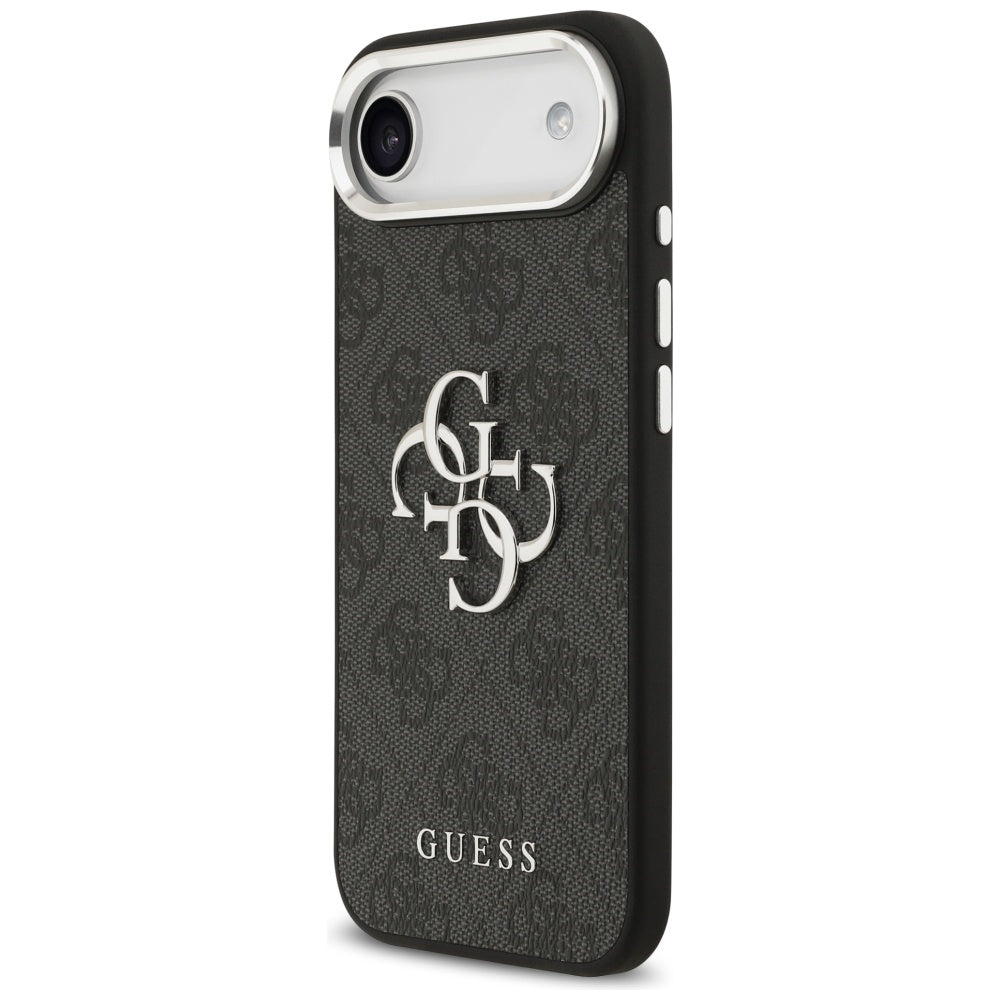 Capa para Apple iPhone 17 Air, Guess, Big 4G Logo Classic, Preta Prateada