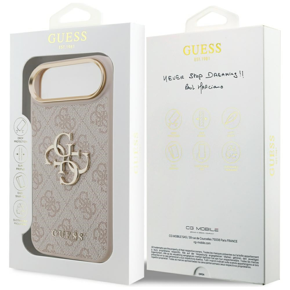 Capa para Apple iPhone 17 Air, Guess, Big 4G Logo Classic, Rosa Dourado