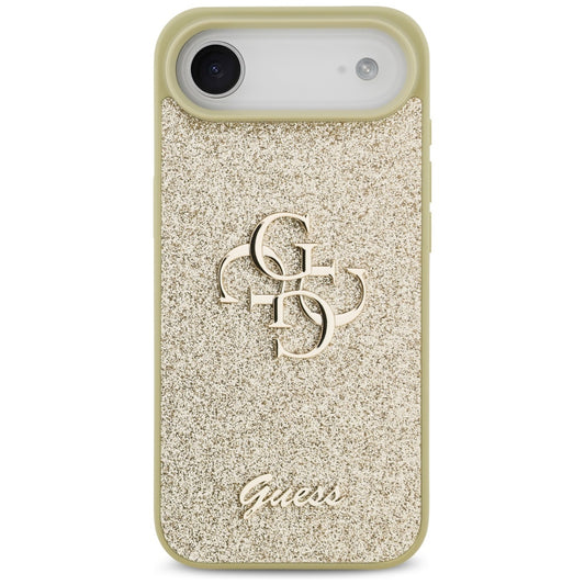 Capa para Apple iPhone 17 Air, Guess, Fixed Glitter Big 4G, Dourada