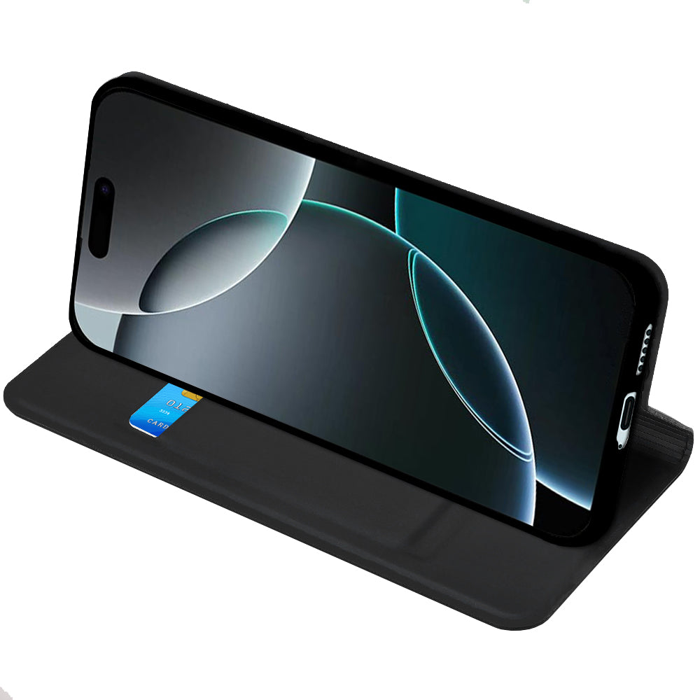 Case for Apple iPhone 17 Air, Techsuit, Magskin Book, Black