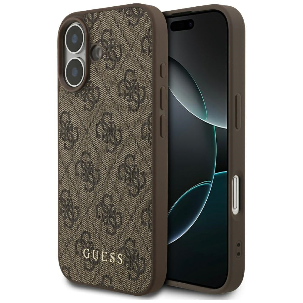 Capa para Apple iPhone 17, Guess, 4G Classic, Castanho
