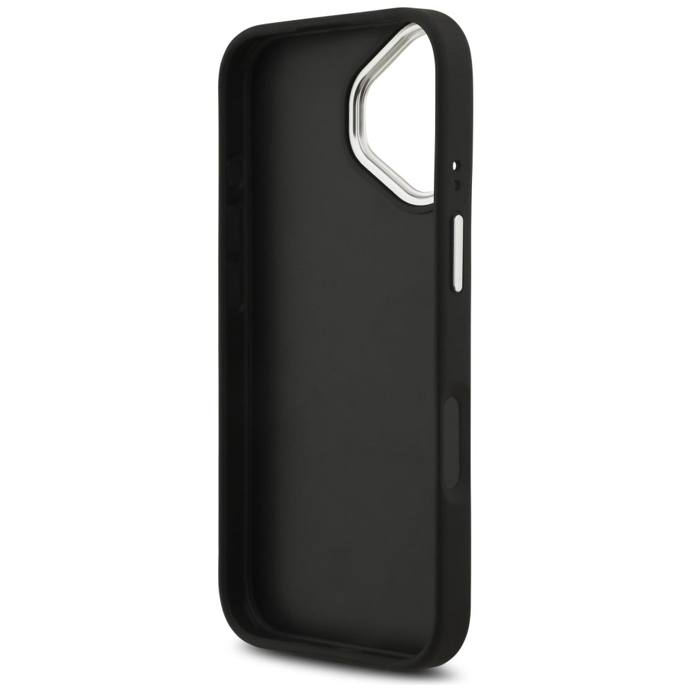 Capa para Apple iPhone 17, Guess, 4G Grained Big and Classic Logo, Preta e Prateada