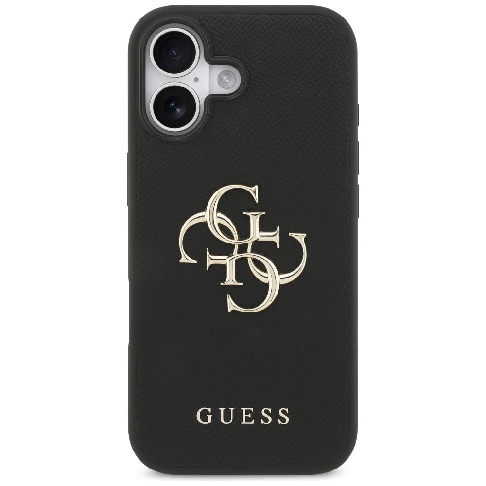 Capa para Apple iPhone 17, Guess, 4G Grained Big and Classic Logo, Preta