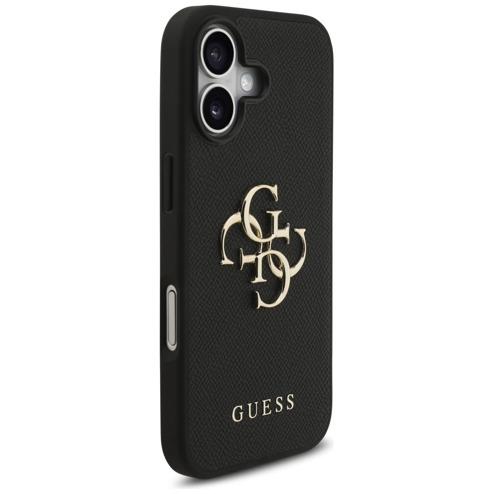 Capa para Apple iPhone 17, Guess, 4G Grained Big and Classic Logo, Preta