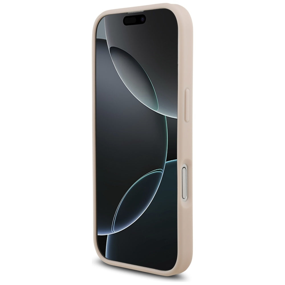 Capa para Apple iPhone 17, Guess, 4G Grained Big and Classic Logo, Rosa
