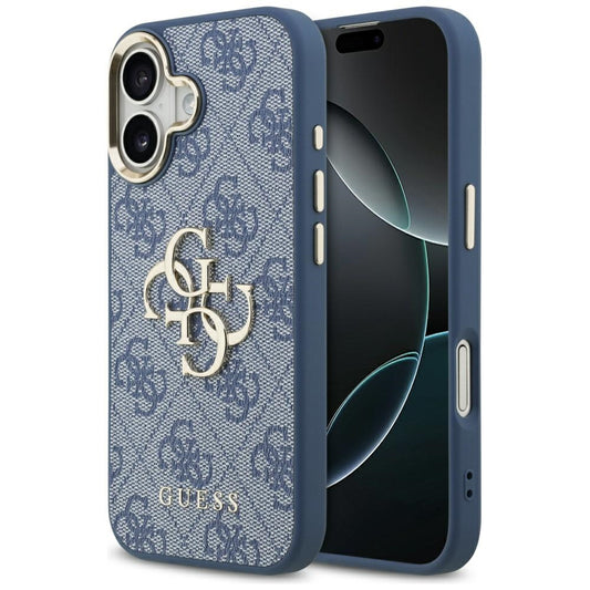 Capa para Apple iPhone 17, Guess, Big 4G Logo Classic, Azul Dourado