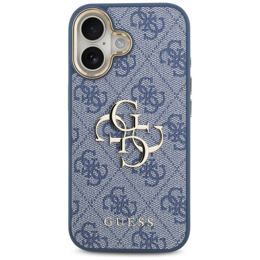 Capa para Apple iPhone 17, Guess, Big 4G Logo Classic, Azul Dourado
