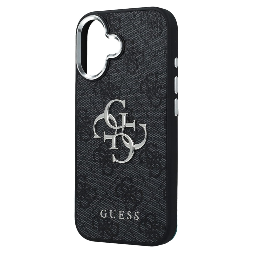 Capa para Apple iPhone 17, Guess, Big 4G Logo Classic, Preta Prateada