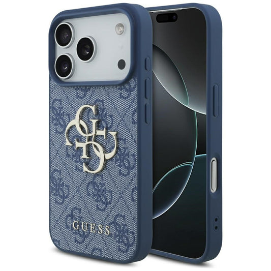 Case for Apple iPhone 17 Pro, Guess, 4G Big Logo, Blue
