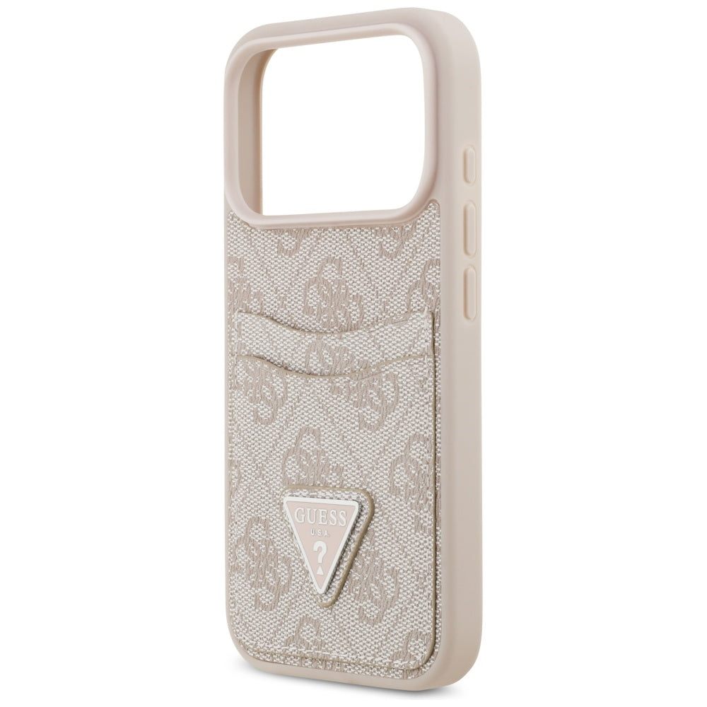 Capa para Apple iPhone 17 Pro, Guess, 4G Double Card Triangle, Rosa