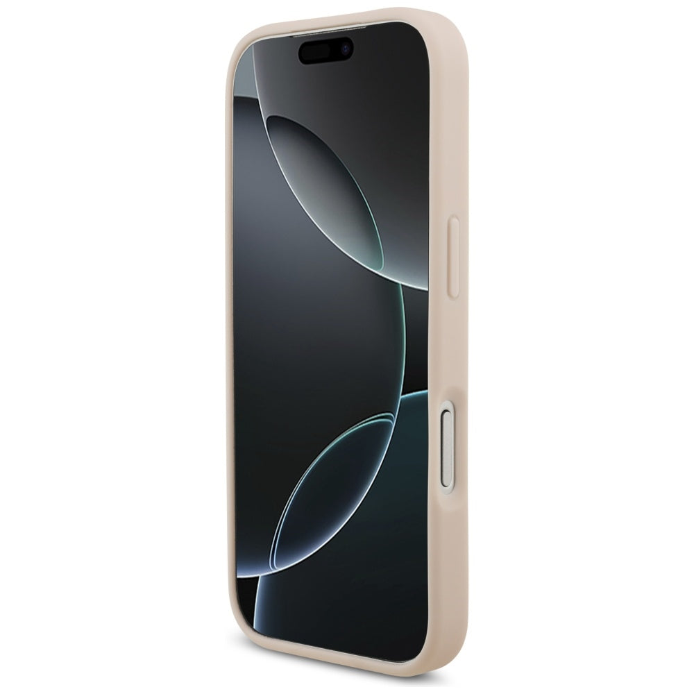 Capa para Apple iPhone 17 Pro, Guess, 4G Grained Big and Classic Logo, Rosa
