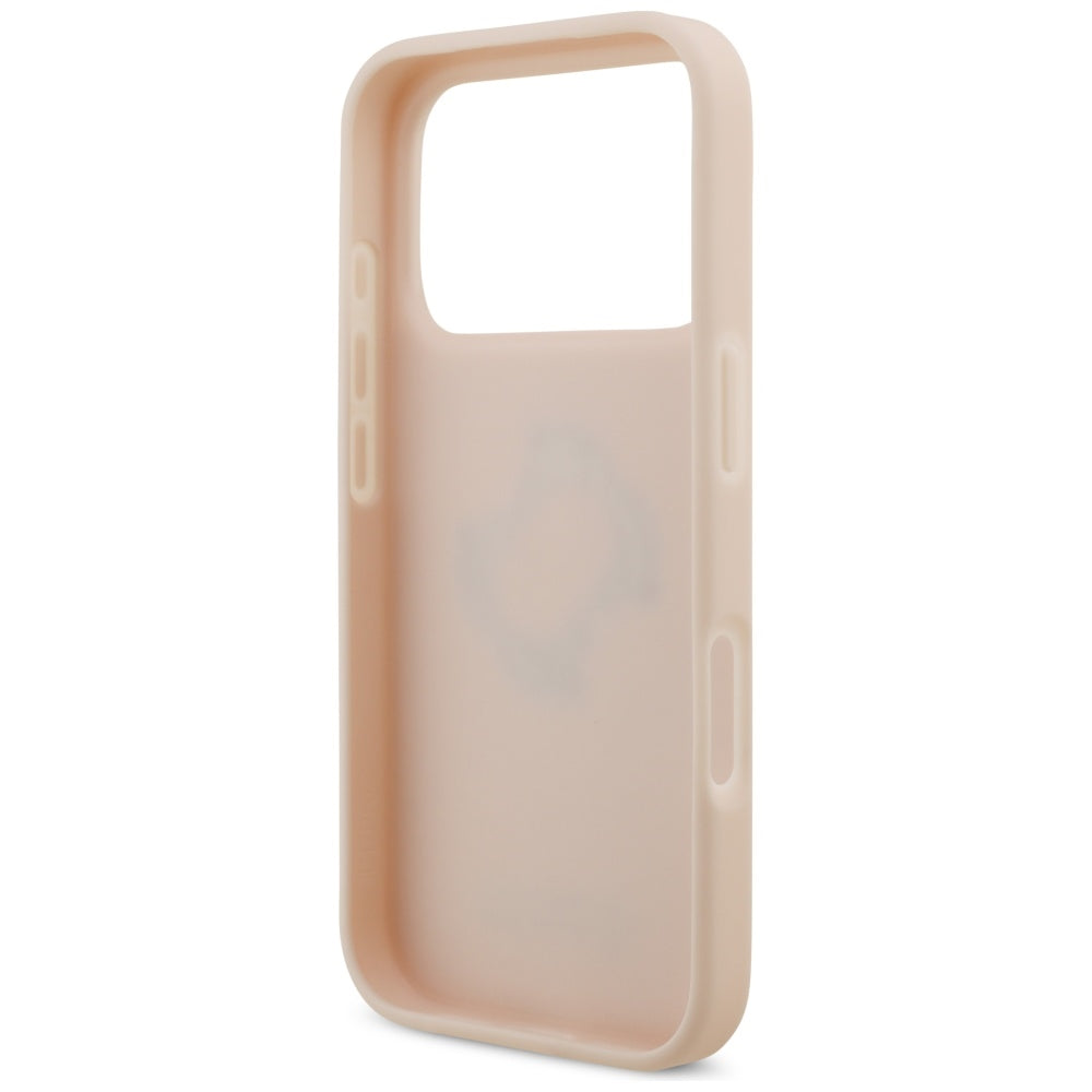 Capa para Apple iPhone 17 Pro, Guess, 4G Grained Big and Classic Logo, Rosa