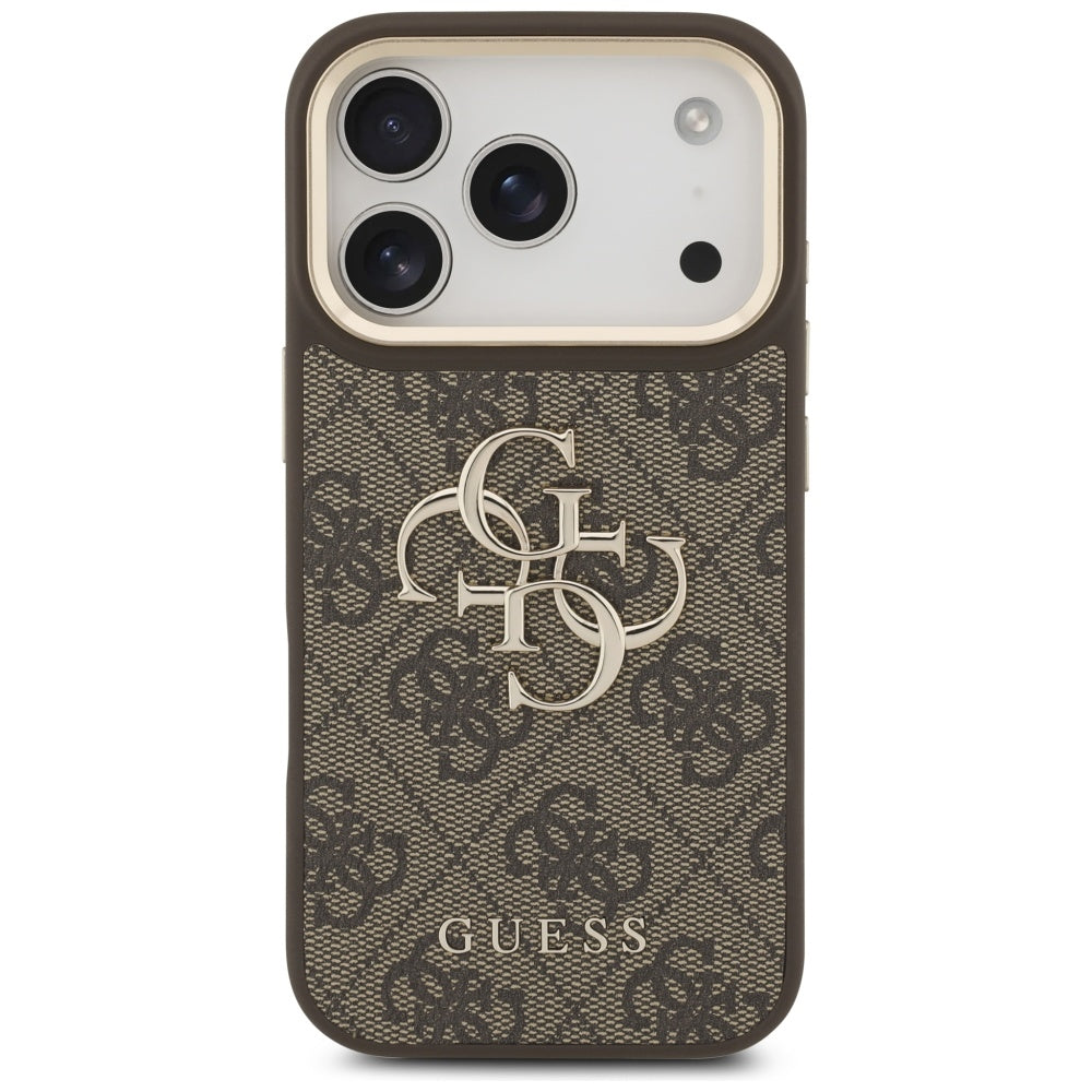Capa para Apple iPhone 17 Pro, Guess, Big 4G Classic Logo with Big Strap, Castanho