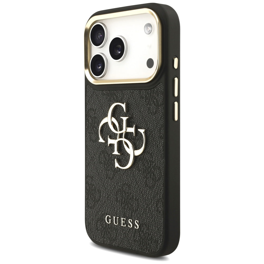 Capa para Apple iPhone 17 Pro, Guess, Big 4G Classic Logo with Big Strap, Preta