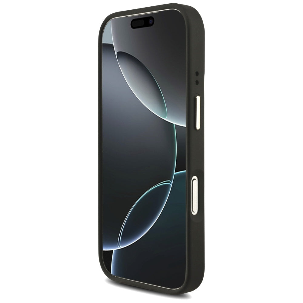 Capa para Apple iPhone 17 Pro, Guess, Big 4G Classic Logo with Big Strap, Preta