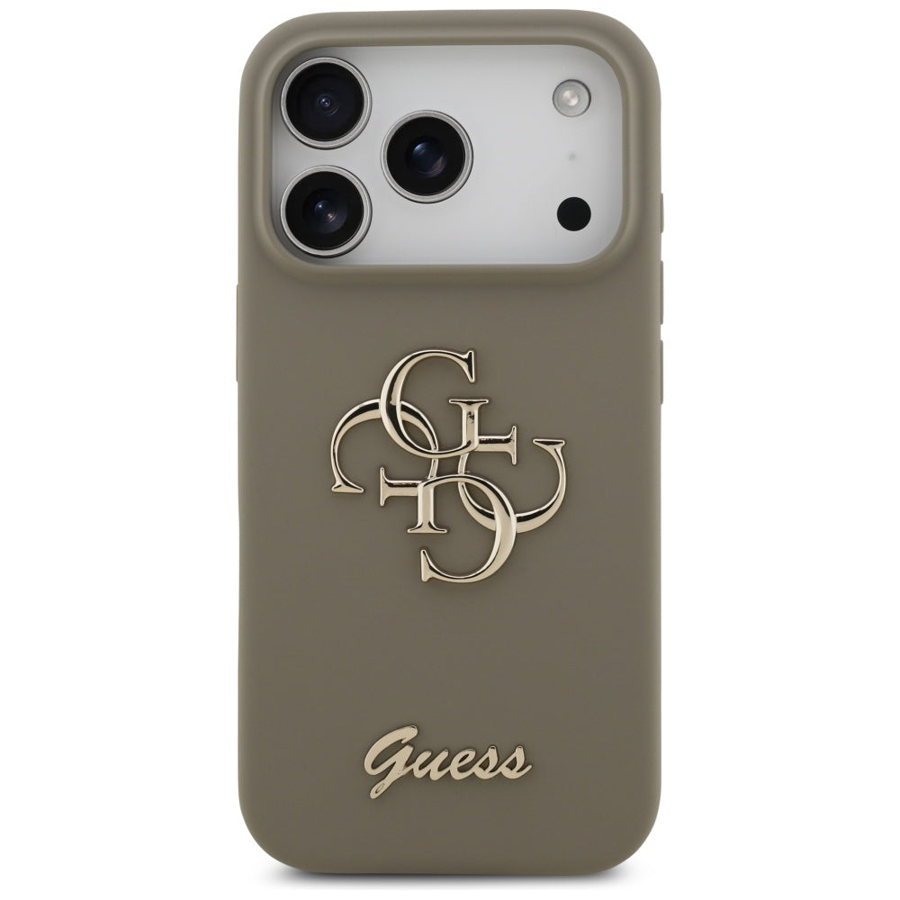 Capa para Apple iPhone 17 Pro, Guess, Big 4G Script, Castanho