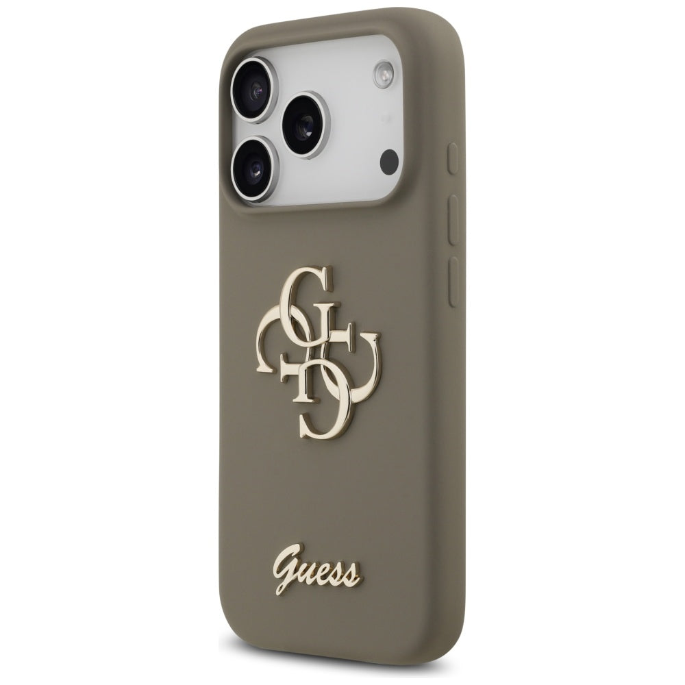 Capa para Apple iPhone 17 Pro, Guess, Big 4G Script, Castanho