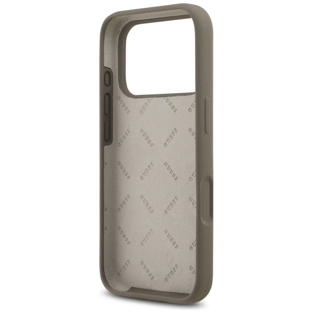 Capa para Apple iPhone 17 Pro, Guess, Big 4G Script, Castanho