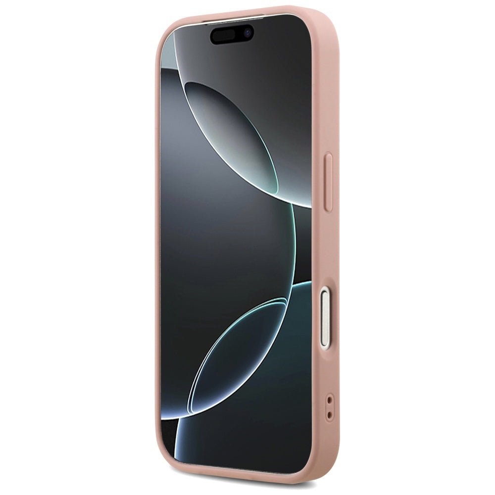 Capa para Apple iPhone 17 Pro, Guess, Fixed Glitter Big 4G, Rosa