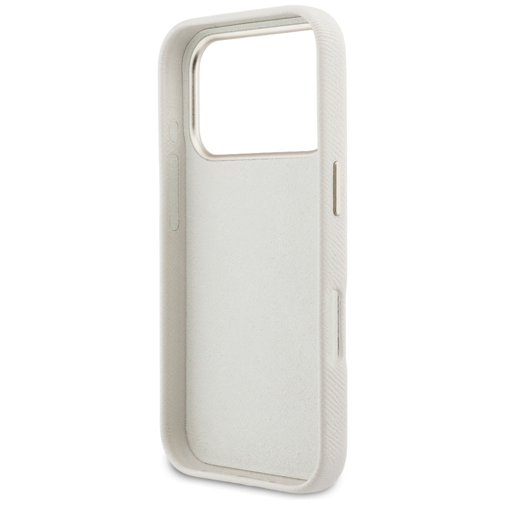 Case for Apple iPhone 17 Pro, Guess, Resin Logo, Beige