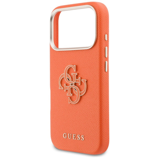 Capa para Apple iPhone 17 Pro, Guess, Resin Logo, Laranja