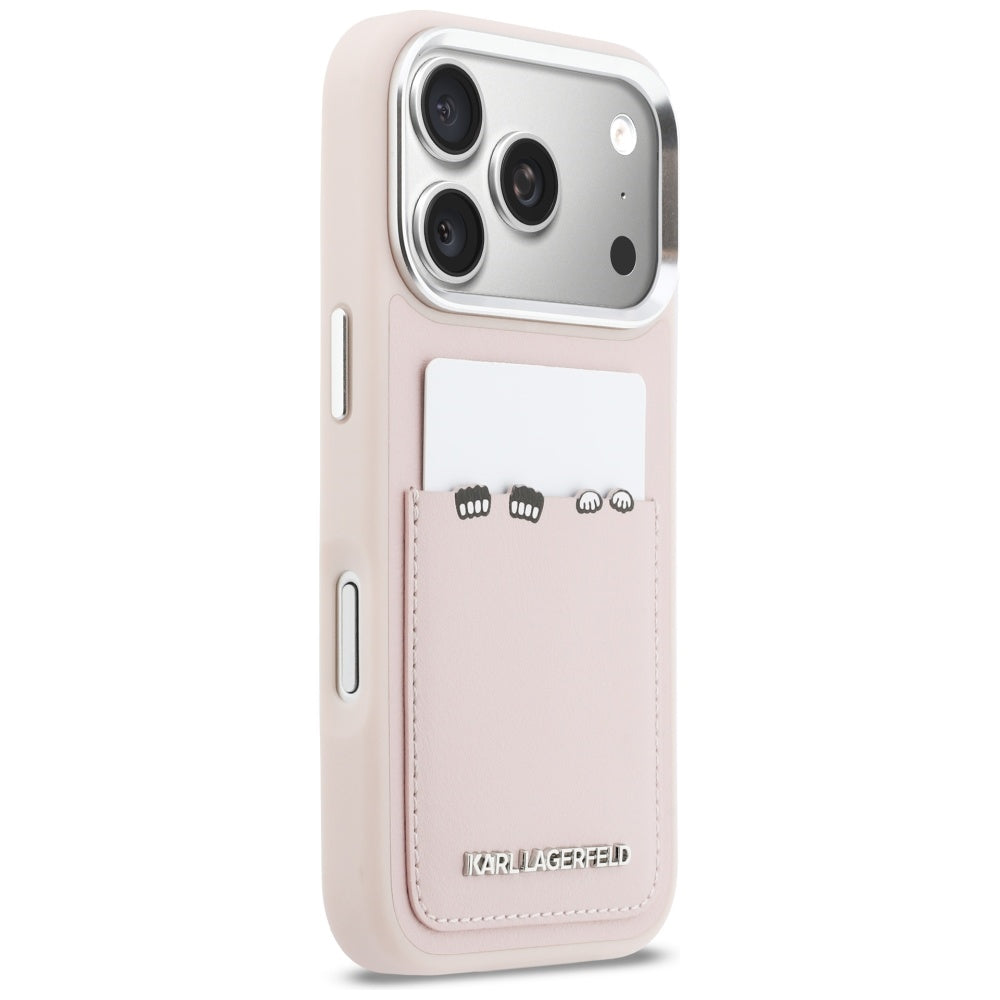 Capa para Apple iPhone 17 Pro, Karl Lagerfeld, Estampa Karl & Choupette com Bolso, Rosa