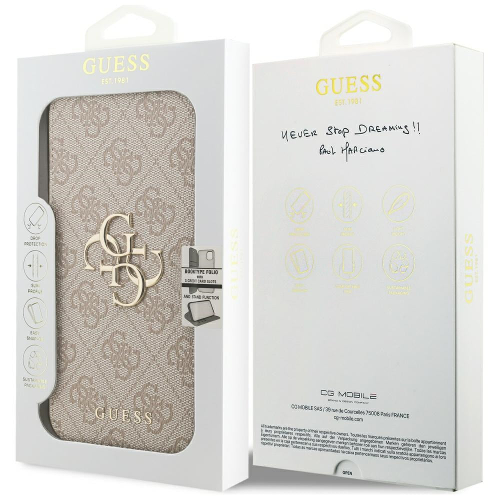 Capa para Apple iPhone 17 Pro Max, Guess, Logo Metal 4G, Rosa