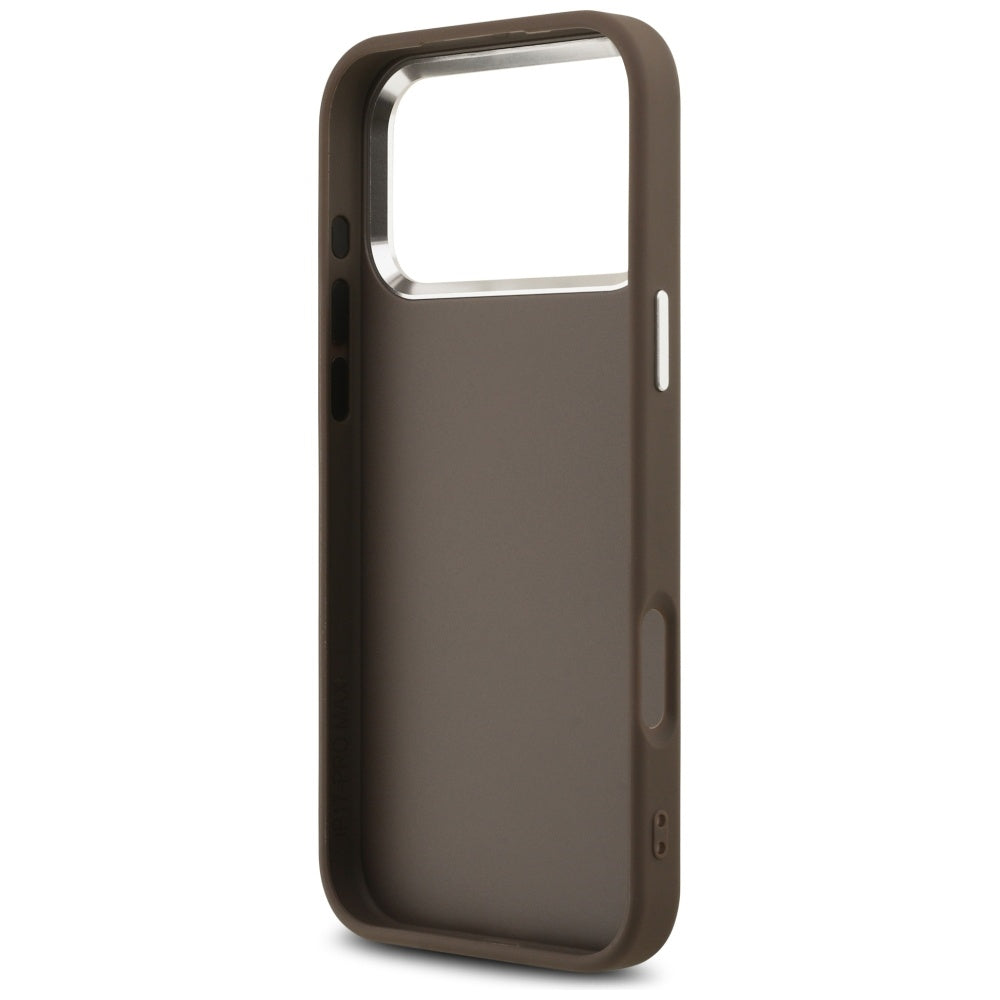Capa para Apple iPhone 17 Pro Max, Guess, Big 4G Logo Classic, Marrom Prateado