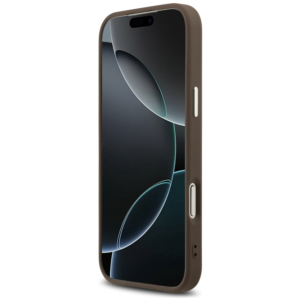 Capa para Apple iPhone 17 Pro Max, Guess, Big 4G Logo Classic, Marrom Prateado