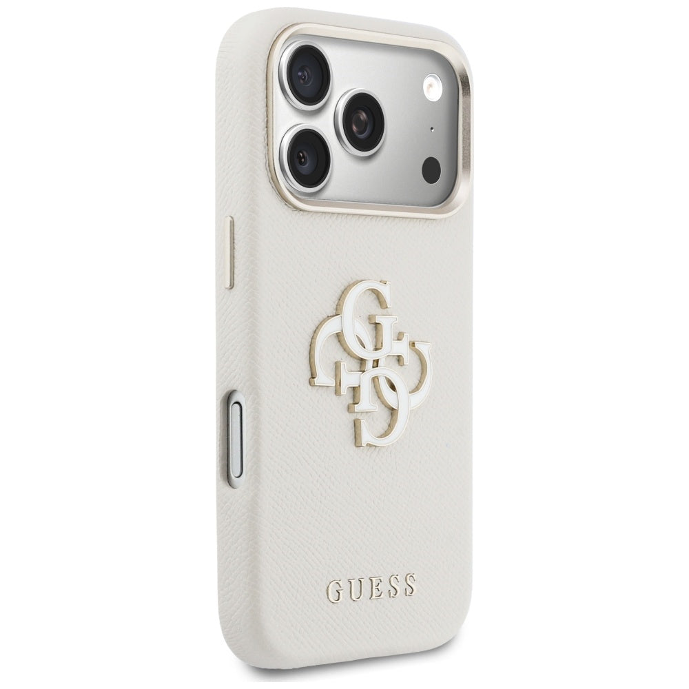 Capa para Apple iPhone 17 Pro Max, Guess, Resin Logo, Bege