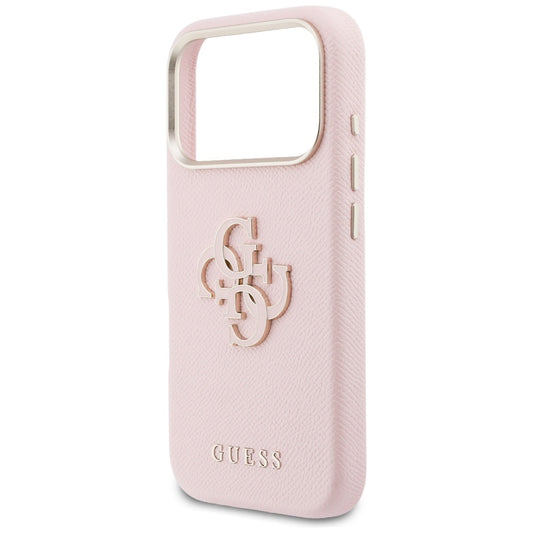 Capa para Apple iPhone 17 Pro Max, Guess, Resin Logo, Rosa