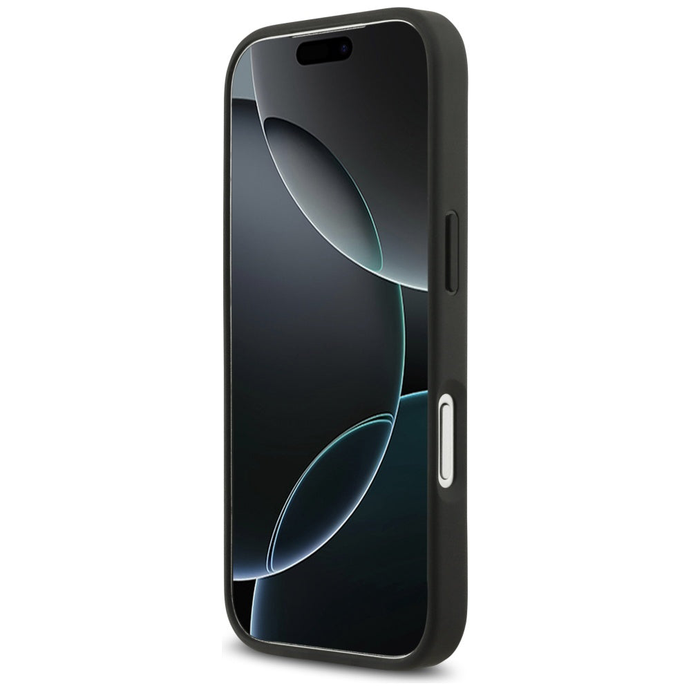 Capa para Apple iPhone 17 Pro Max, Guess, Logotipo Triângulo de Strass, Preta