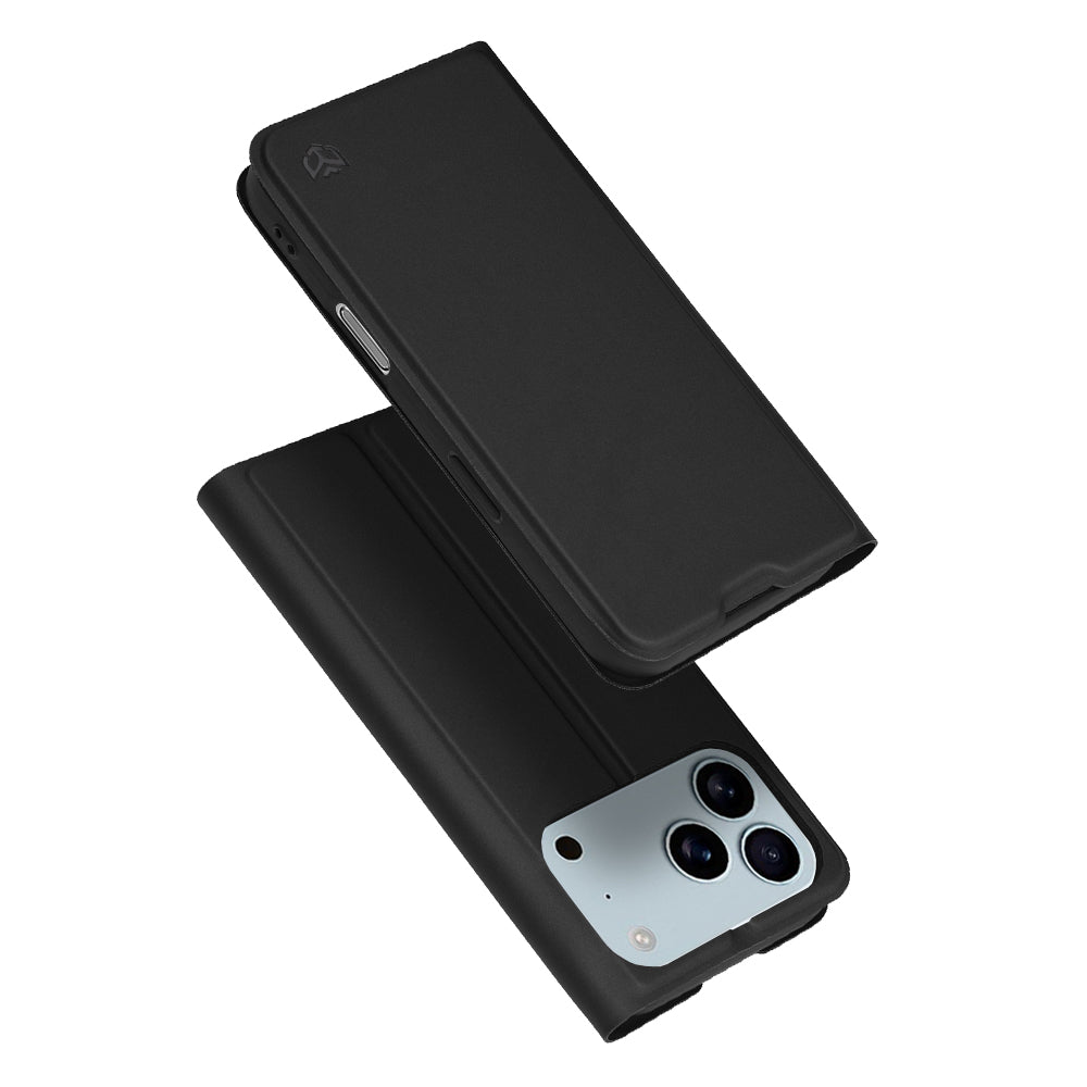 Case for Apple iPhone 17 Pro Max, Techsuit, Magskin Book, Black