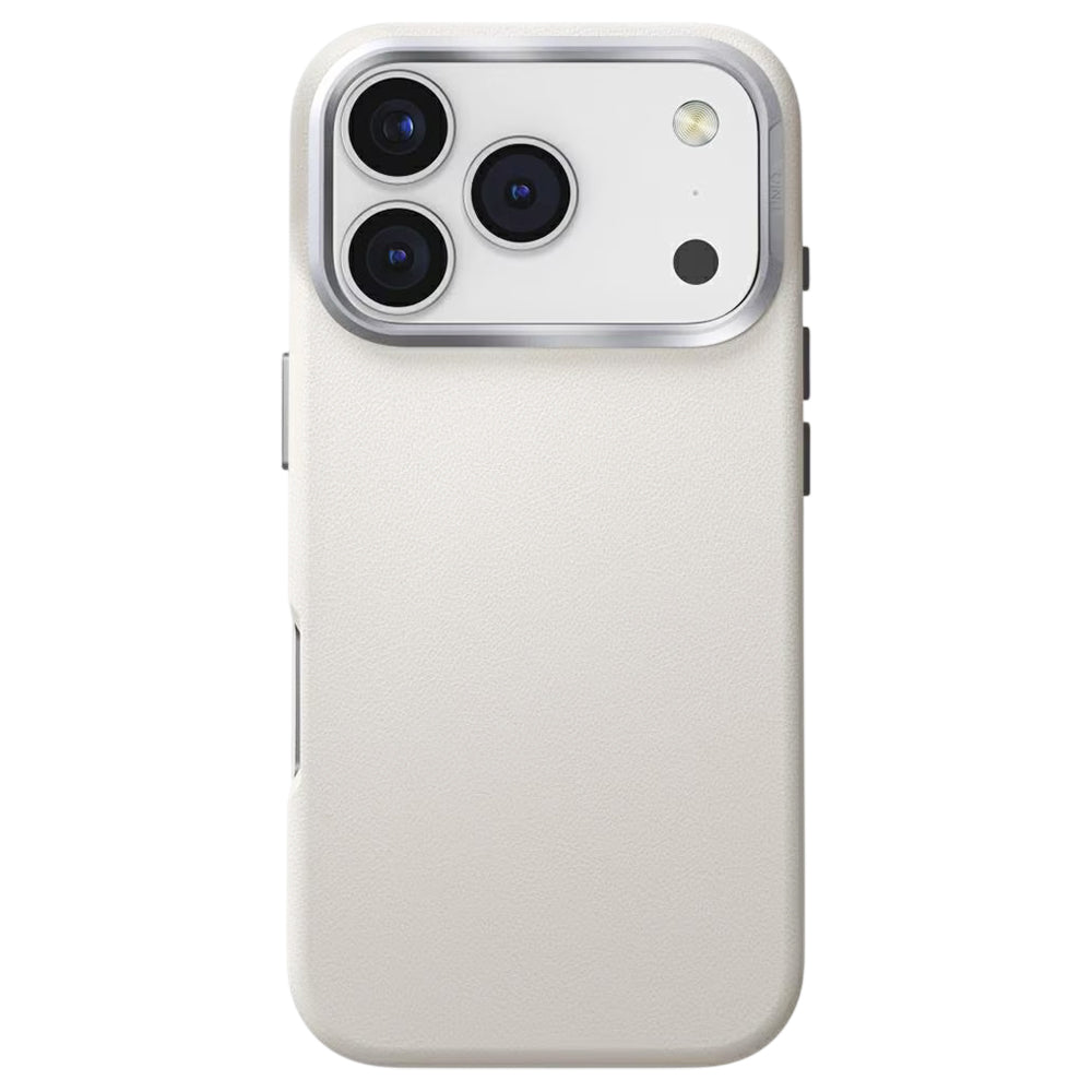 Capa para Apple iPhone 17 Pro Max, UNIQ, Lyden Leatherette, Cinza