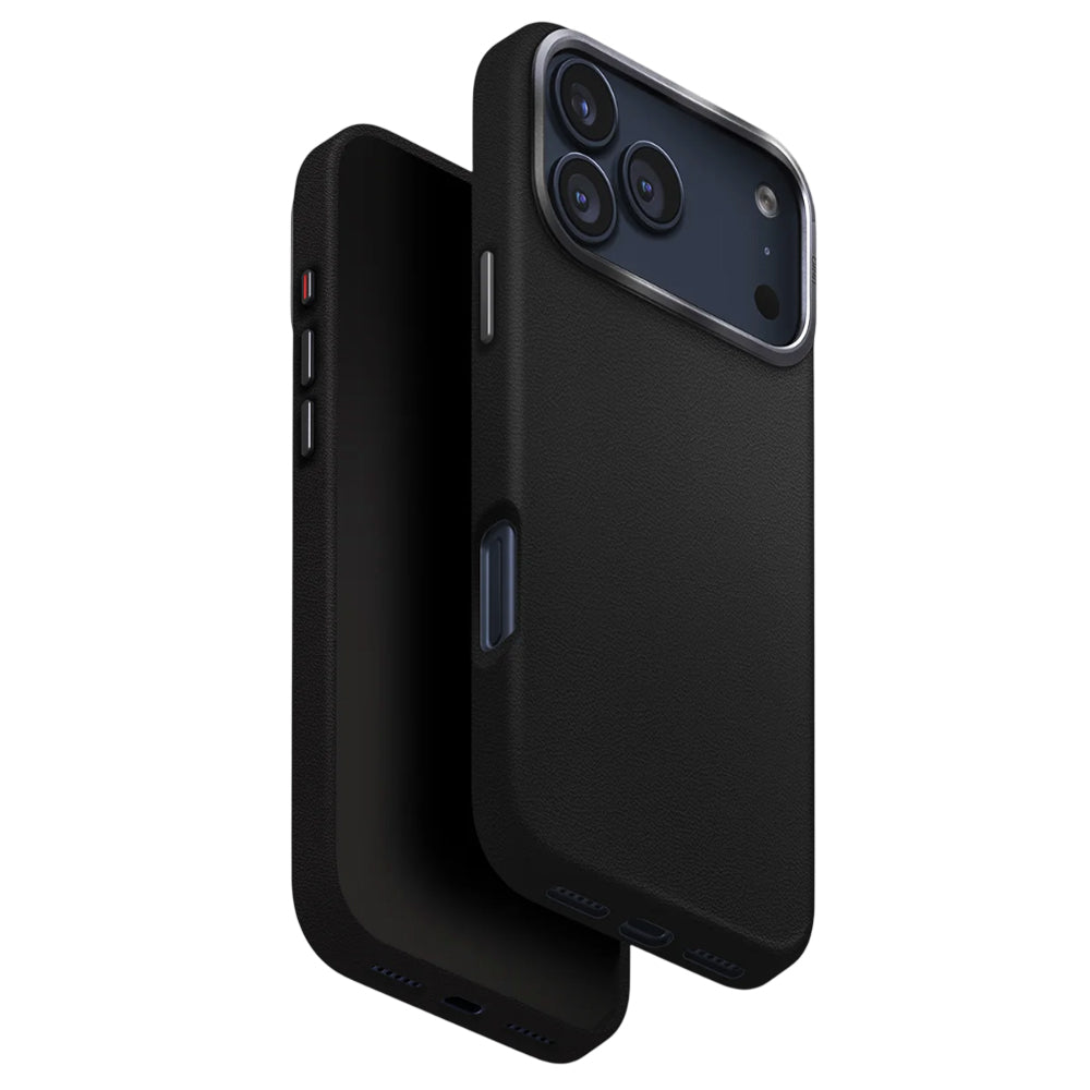 Capa para Apple iPhone 17 Pro Max, UNIQ, Lyden Leatherette, Preta
